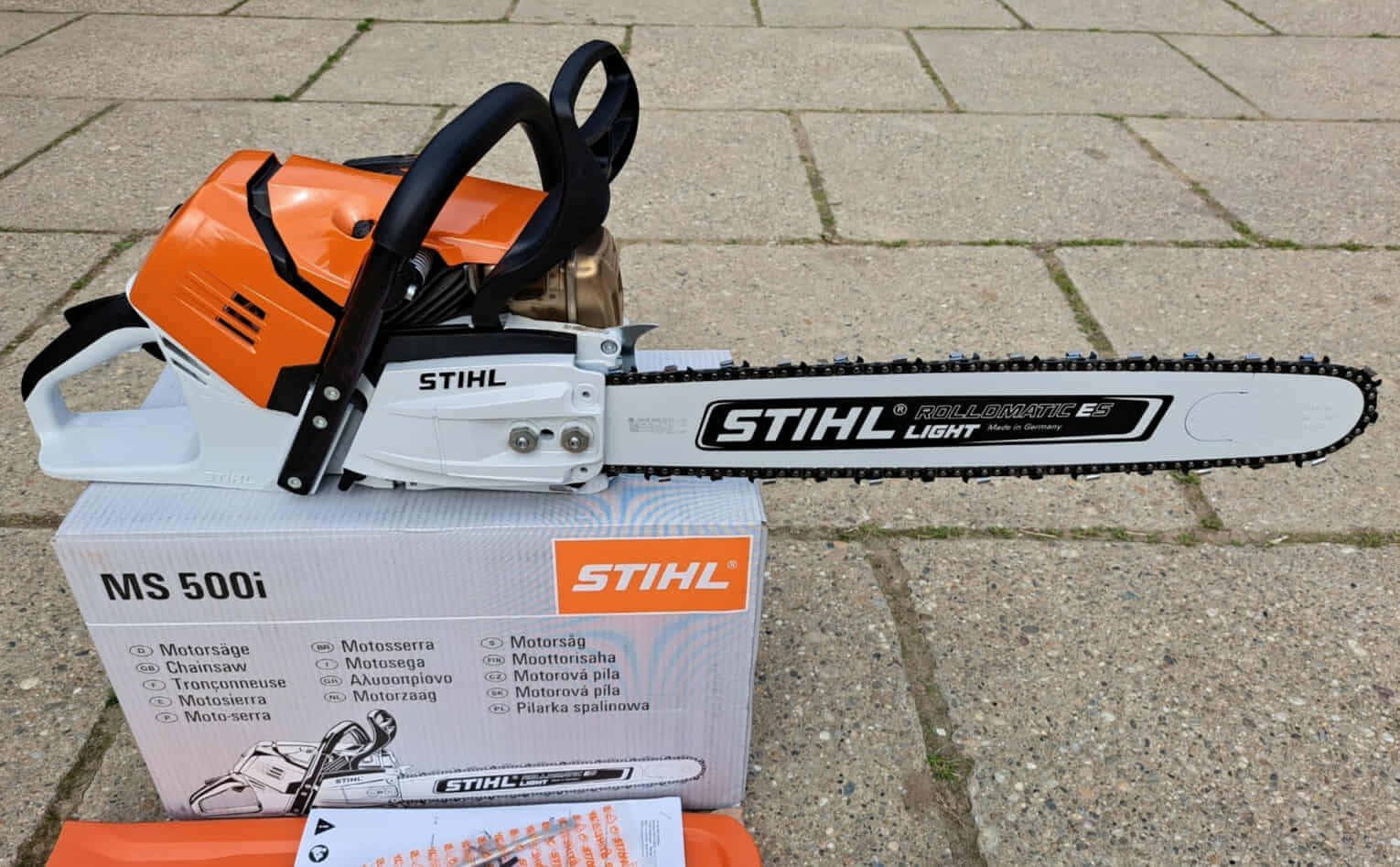 Neue Motorsäge STIHL MS500i , 5KW / 6.8PS, 6.2KG, Schwertlänge 50cm